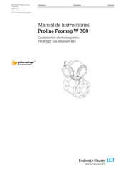 Endress+Hauser Proline Promag W 300 PROFIBUS PA Manual De Instrucciones