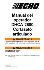 Echo DHCA-2600 Manual Del Operador