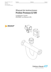 Endress+Hauser Proline Promass Q 500 Manual De Instrucciones