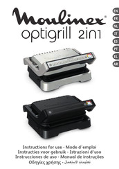 Moulinex optigrill 2in1 Instrucciones De Uso