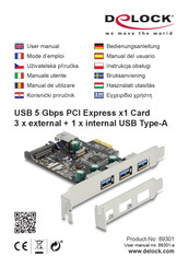 DeLOCK 89301 Manual Del Usuario