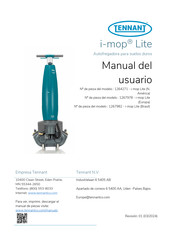 Tennant i-mop Lite Manual Del Usuario