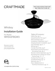 Craftmade WHS42FBGW3 Instrucciones De Montaje