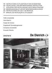 De Dietrich DHG7501X Instrucciones De Uso Y De Montaje