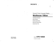 Sony Trinitron Multiscan 100sx Manual De Instrucciones