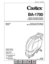 Castex BA-1700 Manual De Operación Y De Piezas