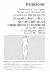 Panasonic ER147 Instrucciones De Operación