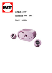 Sony SRS-D25 Manual De Instrucciones