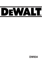 DeWalt DW934K2 Manual Del Usuario