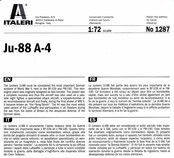 Italeri Ju-88 A-4 1287 Instrucciones De Montaje