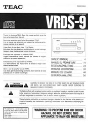 Teac VRDS-9 Manual Del Usuario