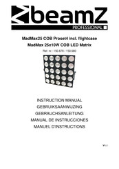 Beamz MadMax 25x10W COB LED Matrix Manual De Instrucciones