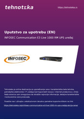 INFOSEC UPS SYSTEM E3 Live RM 500 VA Guía De Usuario