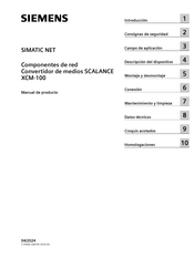 Siemens SIMATIC NET SCALANCE XCM-100 Manual De Producto