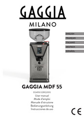 Gaggia Milano MDF 55 Instrucciones De Uso