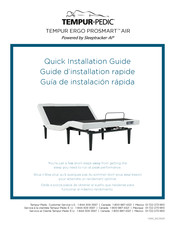 TEMPUR-PEDIC TEMPUR ERGO PROSMART AIR Guía De Instalación Rápida