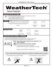 WeatherTech 55001 Instrucciones De Instalación