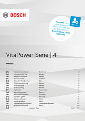 Bosch VitaPower Serie 4 Serie Manual De Usuario