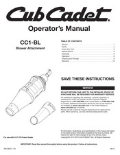 Cub Cadet CC1-BL Manual Del Operador
