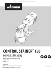 WAGNER CONTROL STAINER 150 Manual Del Propietário