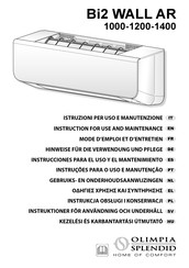 Olimpia splendid Bi2 WALL AR 1200 Instrucciones Para El Uso Y El Mantenimiento