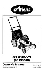 Ariens A149K21 Manual Del Usuario