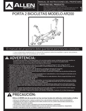 Allen Sports AR200 Manual De Instrucciones Del Propietario