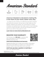 American Standard 7427201 Manual Del Propietário