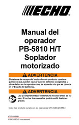 Echo PB-5810 H Manual Del Operador