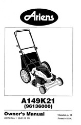 Ariens A149K21 Manual Del Propietário