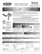 Helvex FB-110-32 Guia De Instalacion