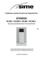 Sime ECOMAXI VB 200 S Instrucciones De Instalación Y Funcionamiento