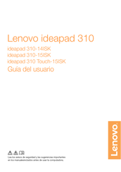 Lenovo ideapad 310-14ISK Guia Del Usuario