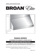 Broan Elite E6036SS Instrucciones De Instalación