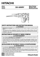 Hitachi Koki DH 40MRY Manual De Instrucciones