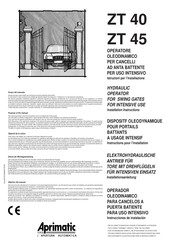 Aprimatic ZT 45 Instrucciones De Instalación