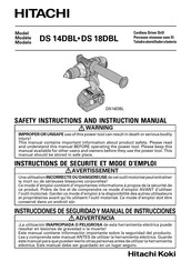 Hitachi Koki DS 14DBL Manual De Instrucciones