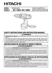 Hitachi DV 18DV Manual De Instrucciones