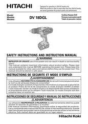 Hitachi Koki DV 18DGL Manual De Instrucciones