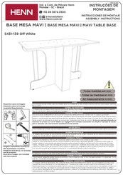 HENN MAVI S431-139 Instrucciones De Montaje