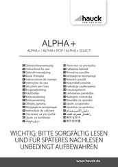 Hauck ALPHA+ SELECT Instrucciones De Manejo