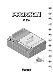 Proxxon KS 230 Traducción De Las Instrucciones De Servicio Originales