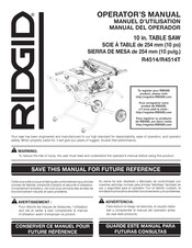 RIDGID R4514 Manual Del Operador