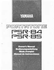 Yamaha PORTATONE PSR-84 Manual De Instrucciones