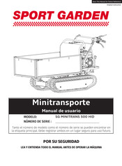 SPORT GARDEN SG MINITRANS 500 HID Manual De Usuario