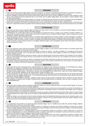 APRILIA Quick Shift 2S001983 Instrucciones