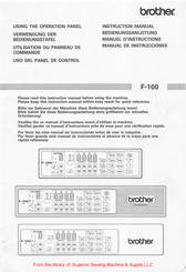 Brother F-100 Manual De Instrucciones