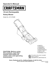 Craftsman 247.370480 Manual Del Operador