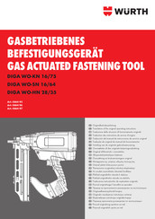 Würth DIGA WO-HN 28/35 Traducción Del Manual De Instrucciones De Servicio Original