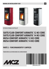 MCZ SUITE COMFORT AIRMATIC 12 M3 CORE Manual De Instalacion Y Uso